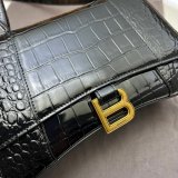 Balenciaga Replicas Hourglass 593546 Designer Crocodile Embossed Handbag