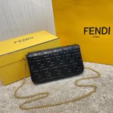 Fendi Best Fashion 212200 Maca embossing Black Bags